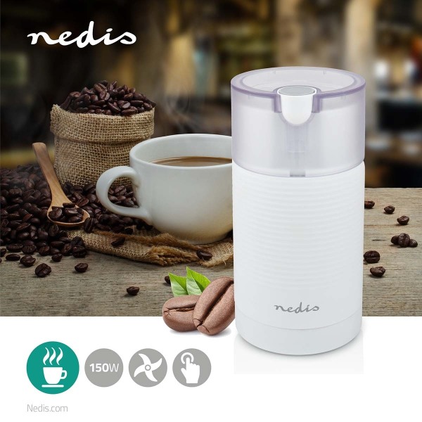 Nedis Kaffekværn | 70 g | 150 W | Hvid