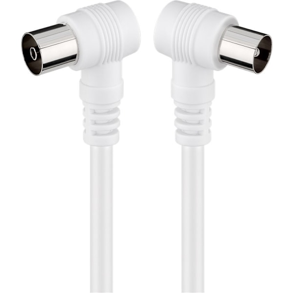 Goobay Vinklad antennkabel ( koaxial-plugg 90° > koaxial-uttag 90°