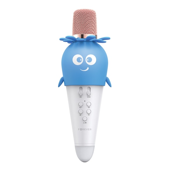 Forever AMS-200 Bluetooth Karaoke-mikrofon med højtaler, Blå