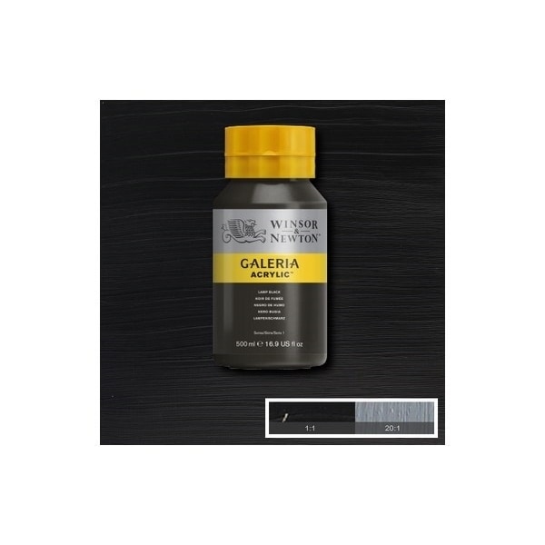 Galeria Acrylic 500Ml Lamp Black 337