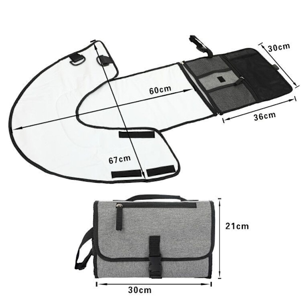 Skiftbord To Go, Grå