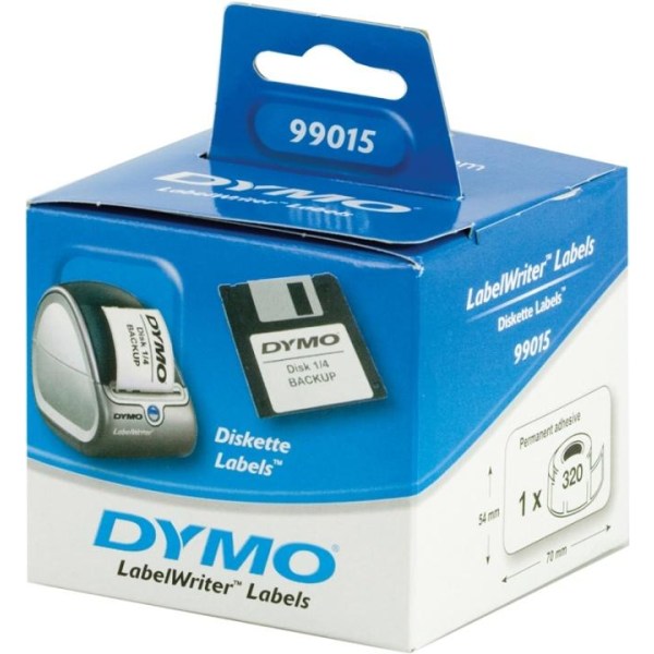 DYMO LabelWriter hvide diskette etiketter, 70x54 mm, 1-pack(320