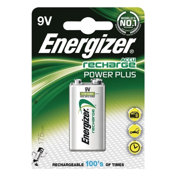 Energizer Ladattava Ni-MH-Akku E | 8.4 V DC | 175 mAh | Esiladattu | 1 - Läpipainopakkaus | 6HR61 | Hopea