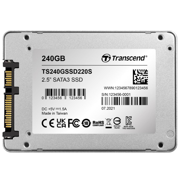 Transcend 2.5" SSD SSD220S SATA3 500/330 MB/s 240Gb