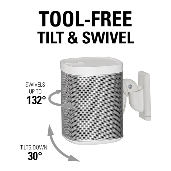 SANUS Väggfäste för Sonos One SL Play:1 Play:3 Par Vit