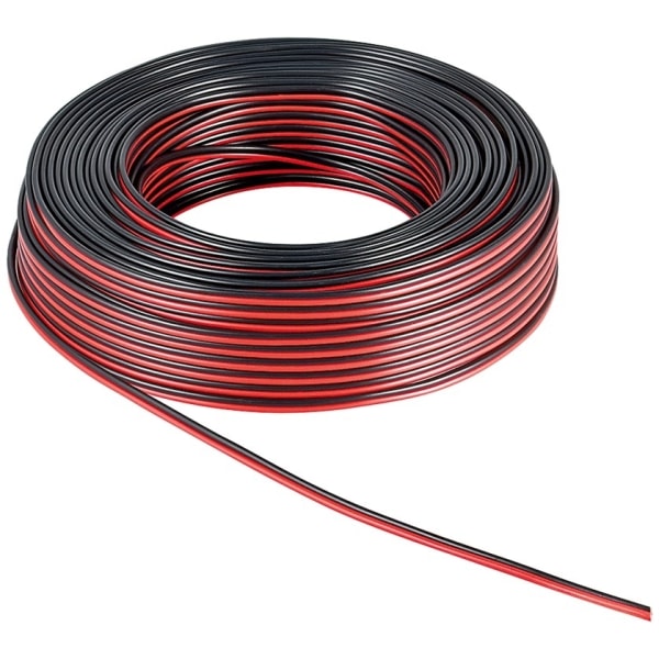 Goobay Högtalarkabel röd;svart CU 10 m rulle, tvärsnitt 2 x 2,5