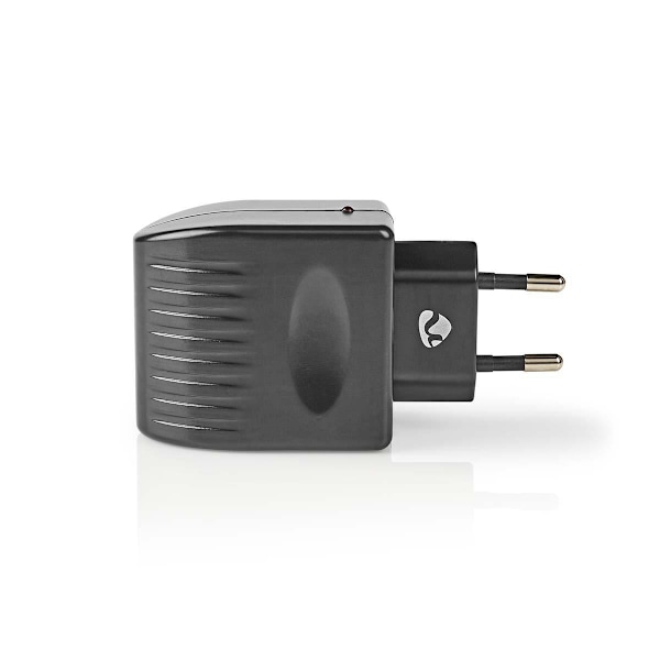 Nedis Virtapistoke Adapteri | Euro/Tyyppi C (CEE 7/16) | 100 - 240 V AC 50/60 Hz | 12 V DC | 6 W | Verkkovirtakäyttöinen | 0.3 A | Musta | Muovi