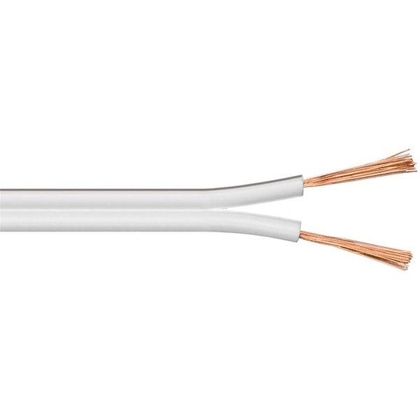 Goobay Högtalarkabel vit CCA 25 m rulle, tvärsnitt 2 x 0,75 mm²