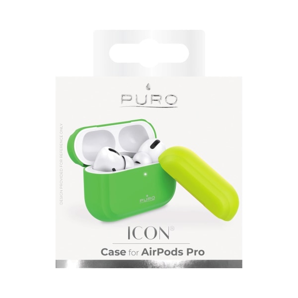 Puro Icon Fluo, Silicone Case för AirPods Pro, Grön