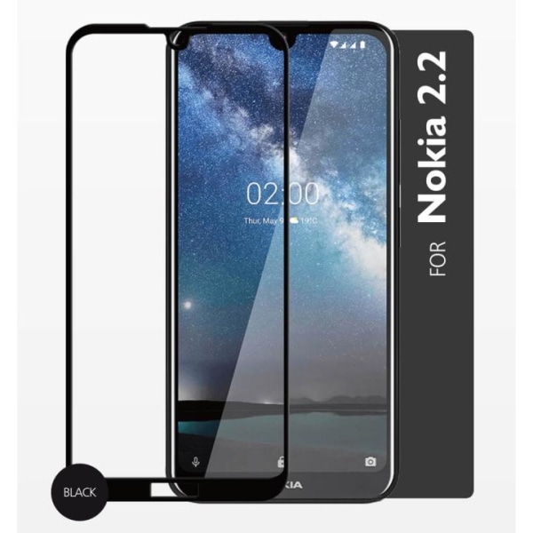 GEAR Karkaistu lasi 2,5D Full Cover Nokia 2.2 Transparent