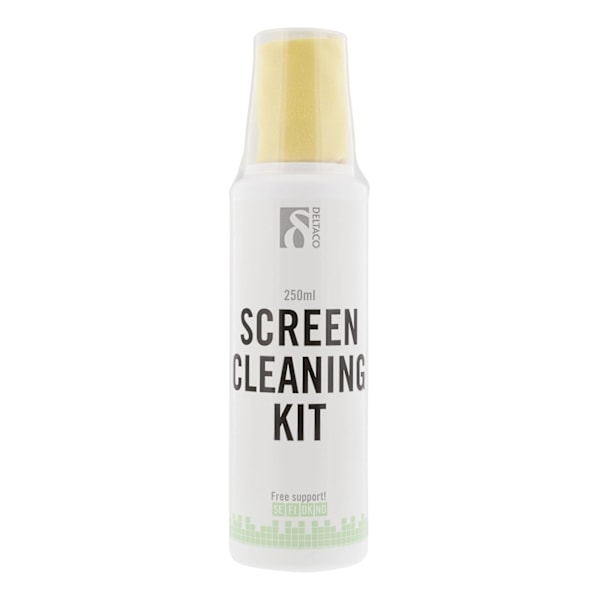 e5 rengöringskit, för rengöring av bildskärmar, microfiberduk, 250ml (CK1008)