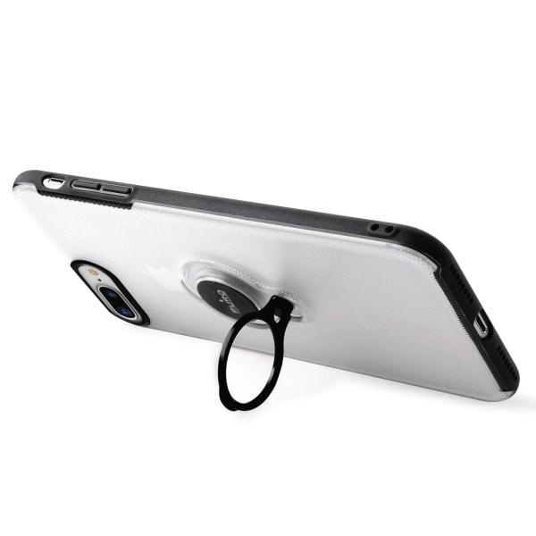 Puro iPhone 8/7 Plus, Magnet Ring Cover, gennemsigtig Transparent