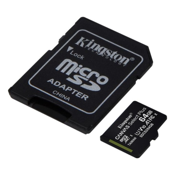 Kingston 64GB micSDXC Canvas Select Plus 100R A1 C10 2-pack + 1