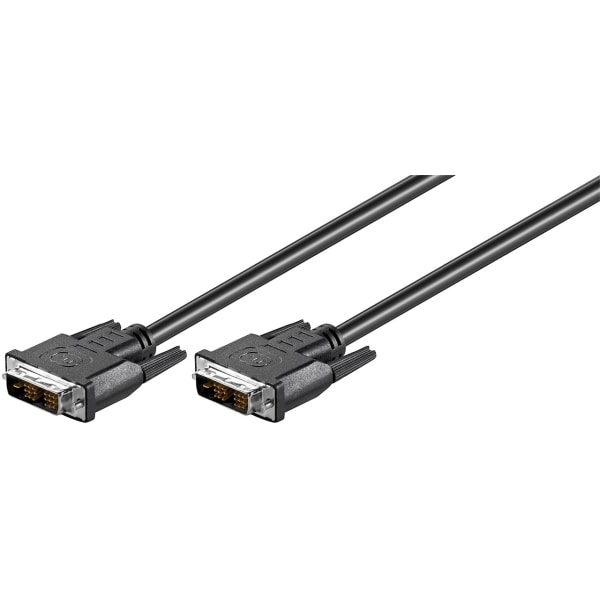 Goobay DVI-D Full HD-kabel Single Link, förnicklad DVI-D-kontakt