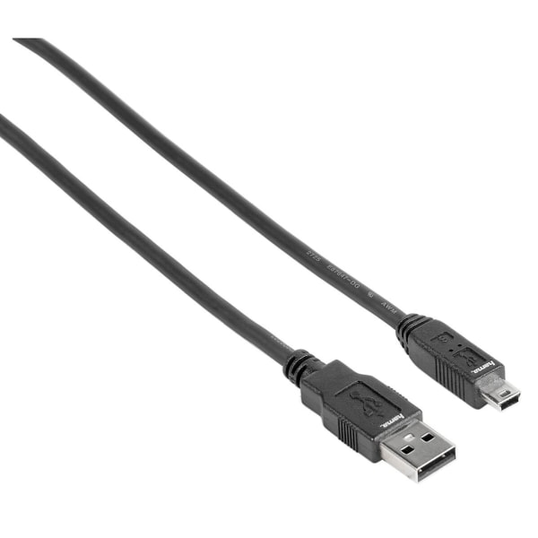 HAMA USB 2.0 Kabel A-Mini B5 1,8m Sort ST