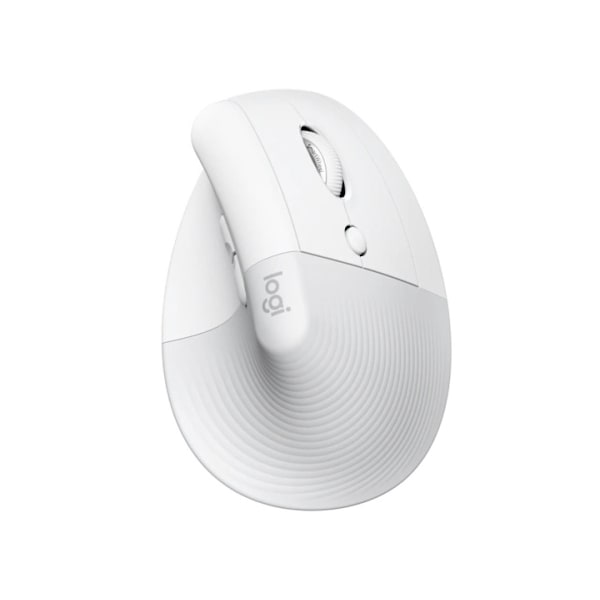 Logitech Lift Right Vertical Ergonomic Mouse, Off-white/Pale Hvid