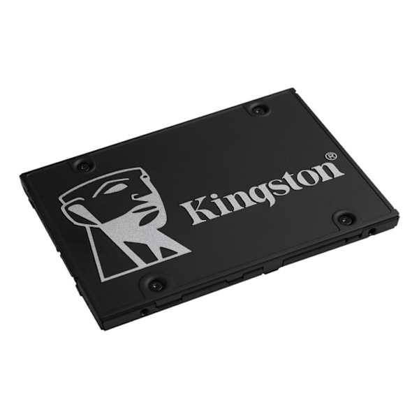 Kingston KC600 SSD-levy, SATA, 512GB, 2,5", 3D TLC NAND, musta