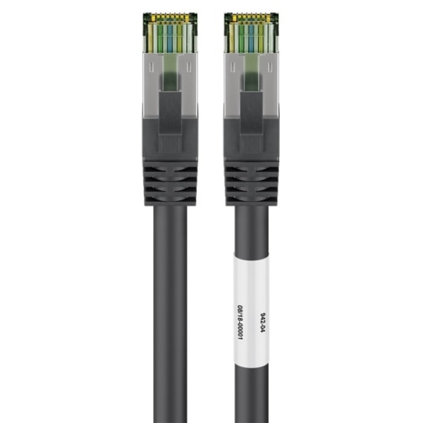 Goobay Patch-kabel CAT 8.1, S/FTP (PiMF), sort 99,9 % iltfri ko