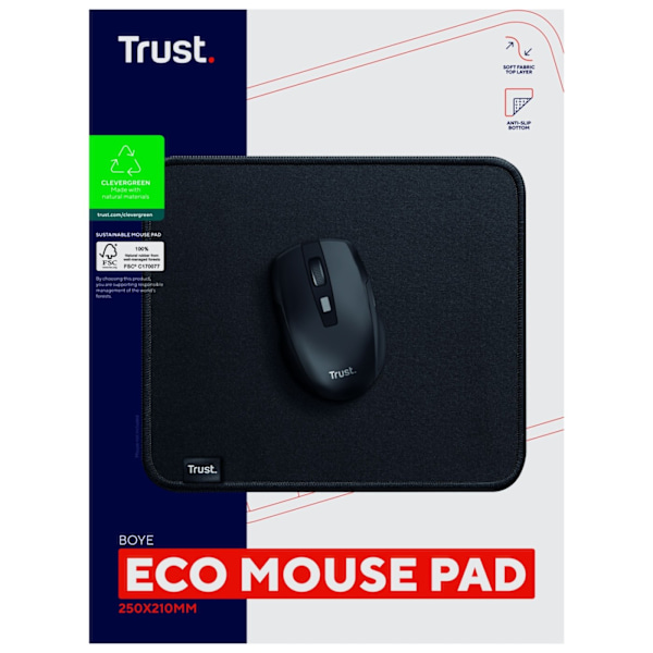 Trust Boye Musmatta av 100% återvunnet material Eco Svart