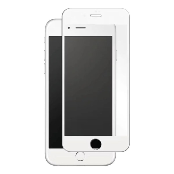 panzer iPhone 8/7/6S Full-Fit Silikatglas hvid Transparent