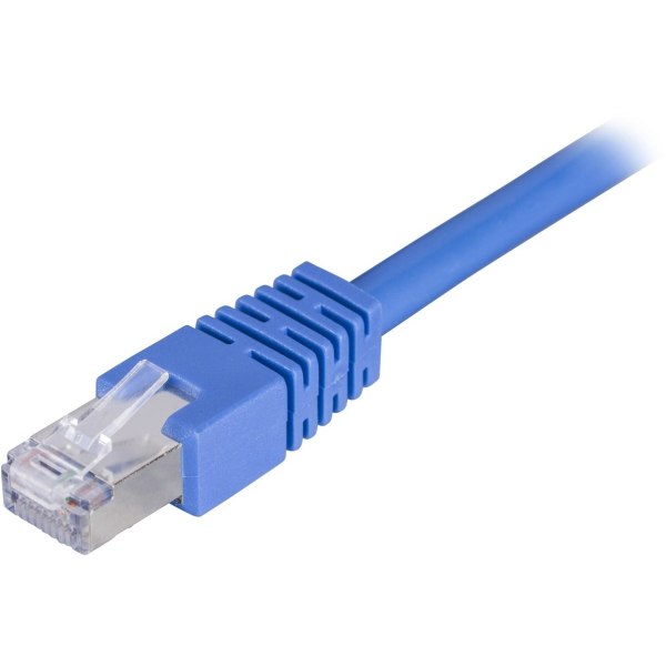 DELTACO F/UTP Cat6 patchkabel 1m, blå (STP-61B)