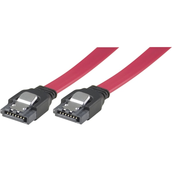 DELTACO SATA/SAS-kabel, lås-clips, rak-rak, 0,5m (SATA-05D)