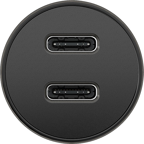 Goobay Dual-USB-C™ PD (Power Delivery) Auto Fast Charger (30 W) 30 W (12/24 V)lämplig för enheter med USB-C™ (Ström Delivery), såsom iPhone 12