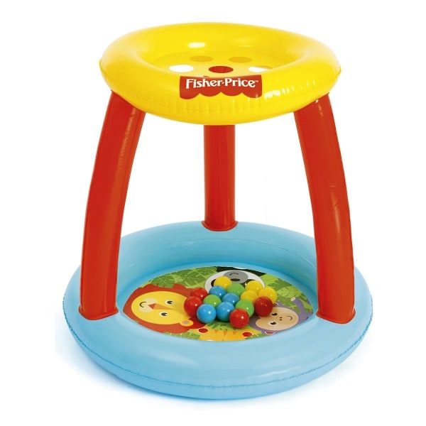 Bestway Fisher Price Uppblåsbar barnpool / Bollhav med djurmotiv