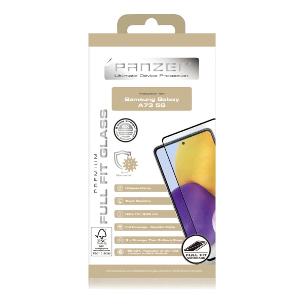 panzer Samsung Galaxy A73 5G Full Fit Glass musta Transparent,Svart