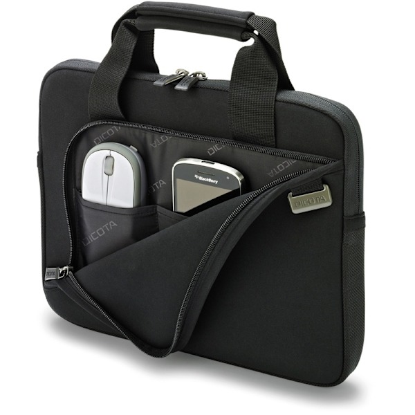 Dicota Smart Skin, notebooklaukku, jopa 12,5", 1 tasku, musta