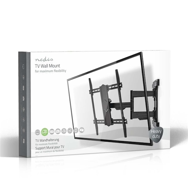 Nedis Fuld Motion TV Vægbeslag | 43 - 100 " | Maksimal vægt: 70 kg | Vipbar | Kan drejes | Minimum vægafstand: 70 mm | Maksimal vægafstand: 800 mm | 3