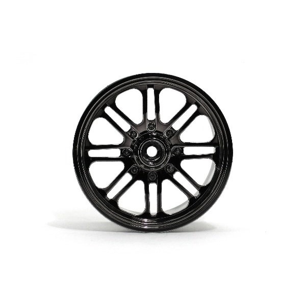 8 Spoke Wheel Black Chrome (83X56Mm/2Pcs)