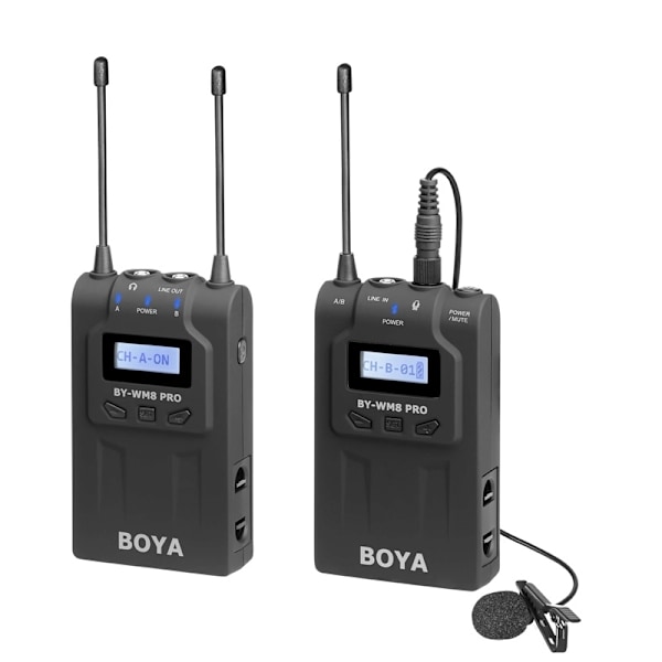 BOYA Mikrofon Knaphuls Trådløs BY-WM8 Pro-K1 3.5mm & XLR