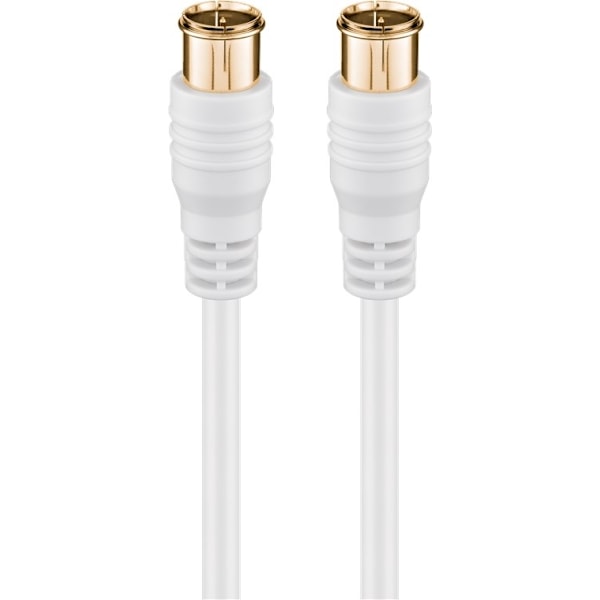 Goobay F-Quick SAT-antennkabel (80 dB), dubbelskärmad guldpläterad, F-plugg (quick) > F-plugg (quick) (helt skärmad), 1.5 m