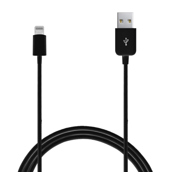 Puro USB-A - Lightning MFI kabel, 1m, svart