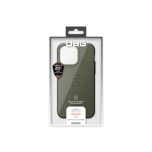 Urban Armour Gear iPhone 14 Pro Max Civilian Magsafe - Oliven Grön