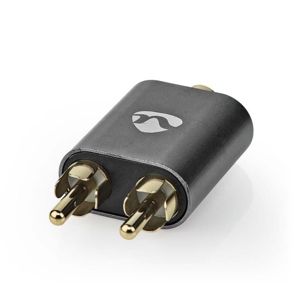 Nedis Stereo Audio Adapter | 2x RCA Han | 3,5 mm Hun | Guldbelagt