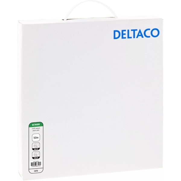 DELTACO F/UTP Cat6 patchkabel, LSZH (Low smoke zero halogen), 50m, sor