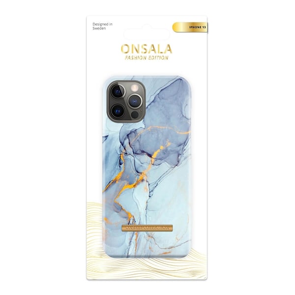 Onsala COLLECTION Mobil Cover Soft Gredelin Marble iPhone 13 Guld