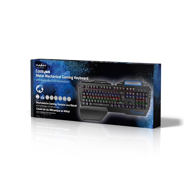 Nedis Pelinäppäimistö Langallinen | USB | Mekaaniset Avaimet | RGB | Pohjoismainen | ND Näppäinasettelu | USB Virta | Virtakaapelin pituus: 1.70 m | P