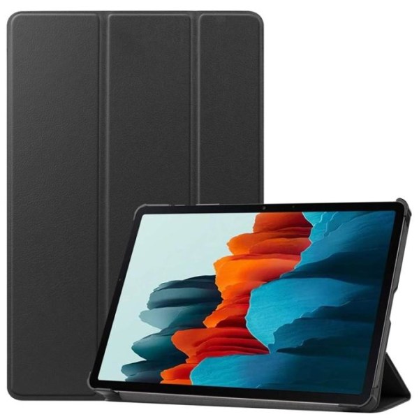 Tri-fold fodral med stativfunktion för Galaxy Tab S7 Plus 12,4", Svart