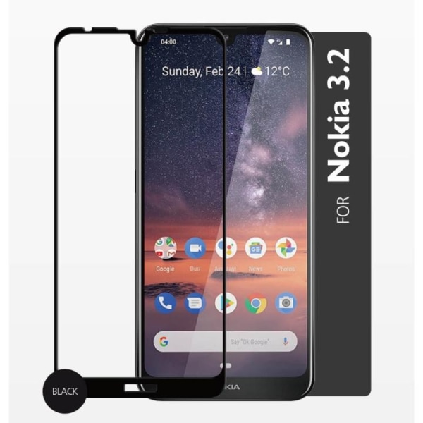 GEAR Hærdet Glas 2.5D Full Cover Nokia 3.2 Transparent