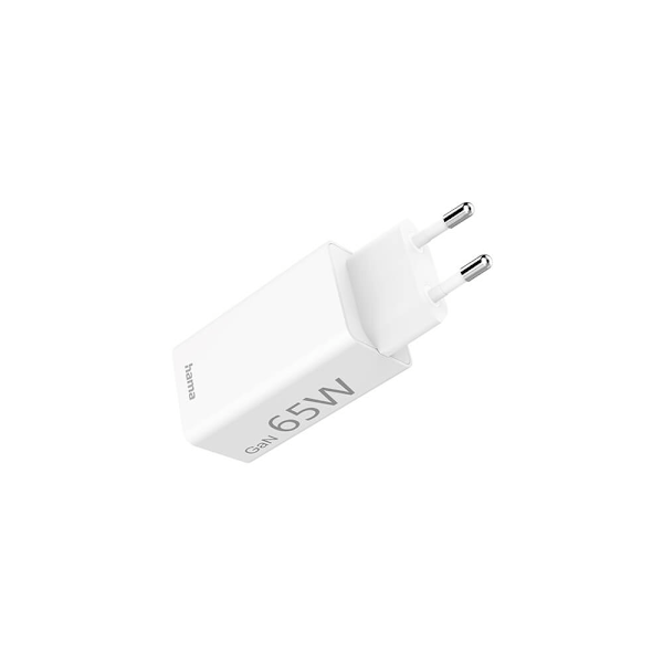 Hama Charger 220V GaN USB-C/A PD 65W white