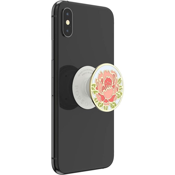 PopSockets Enamel Blooming Peony Pink Irrotettava Grip Telinetoiminnolla Premium