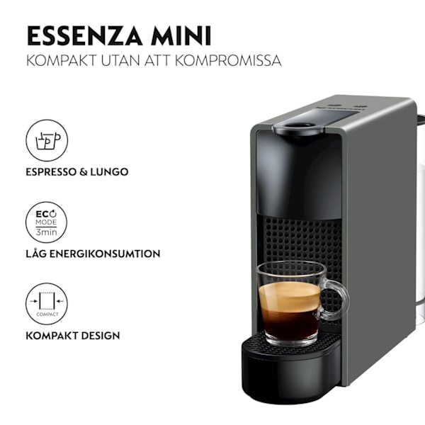 Krups Kapselmaskin Essenza Mini, 0,6 l. Grey