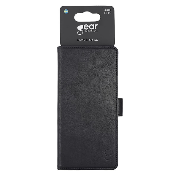 GEAR Wallet Case Sort - Honor X7a 5G Svart
