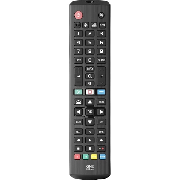 One For All URC 4911 universell fjärrkontroll för LG TV Svart