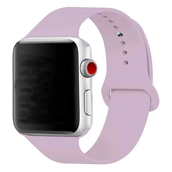 Silikone urrem kompatibel med Apple Watch, 42/44 mm, lys