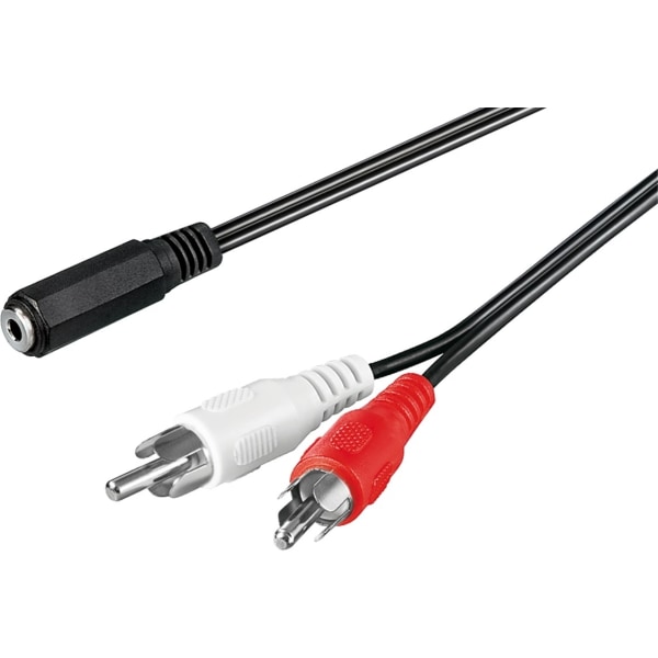 Goobay Adapter för ljudkabel 3,5 mm jack till RCA-kontakt Pawl 3