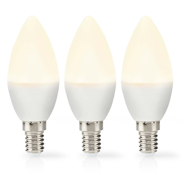 Nedis LED-lampa E14 | Ljus | 2.8 W | 250 lm | 2700 K | Varm Vit | Matt | 3 st